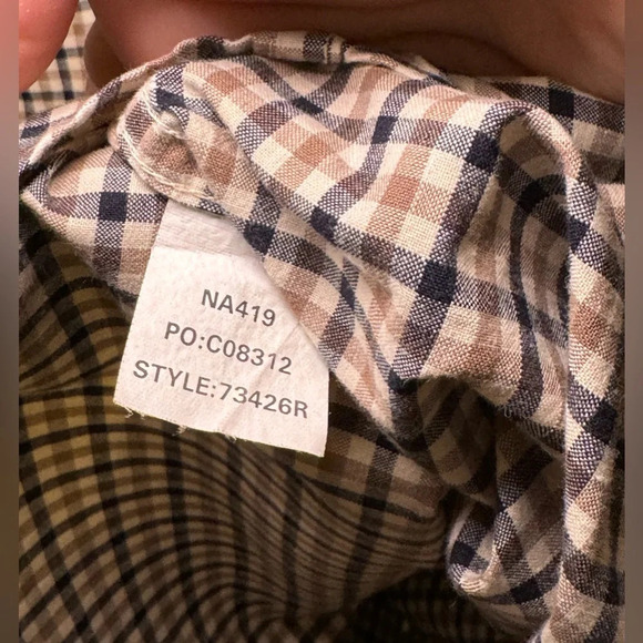 🌻Chaps Plaid Men’s Button Down LS Shirt sz Medium Office Business Casual - Picture 6 of 8